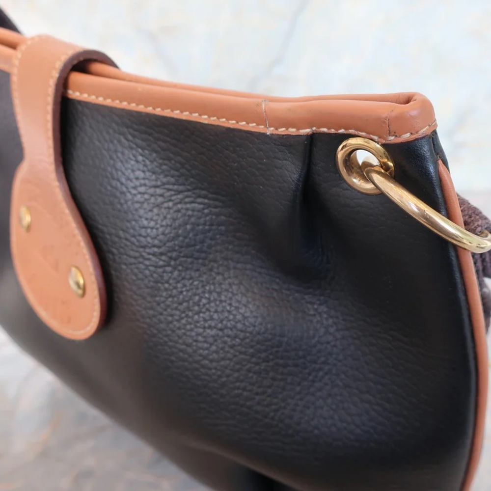 Authentic 1986 vintage Hermes rodeo black and brown leather crossbody bag - Picture 5 of 14